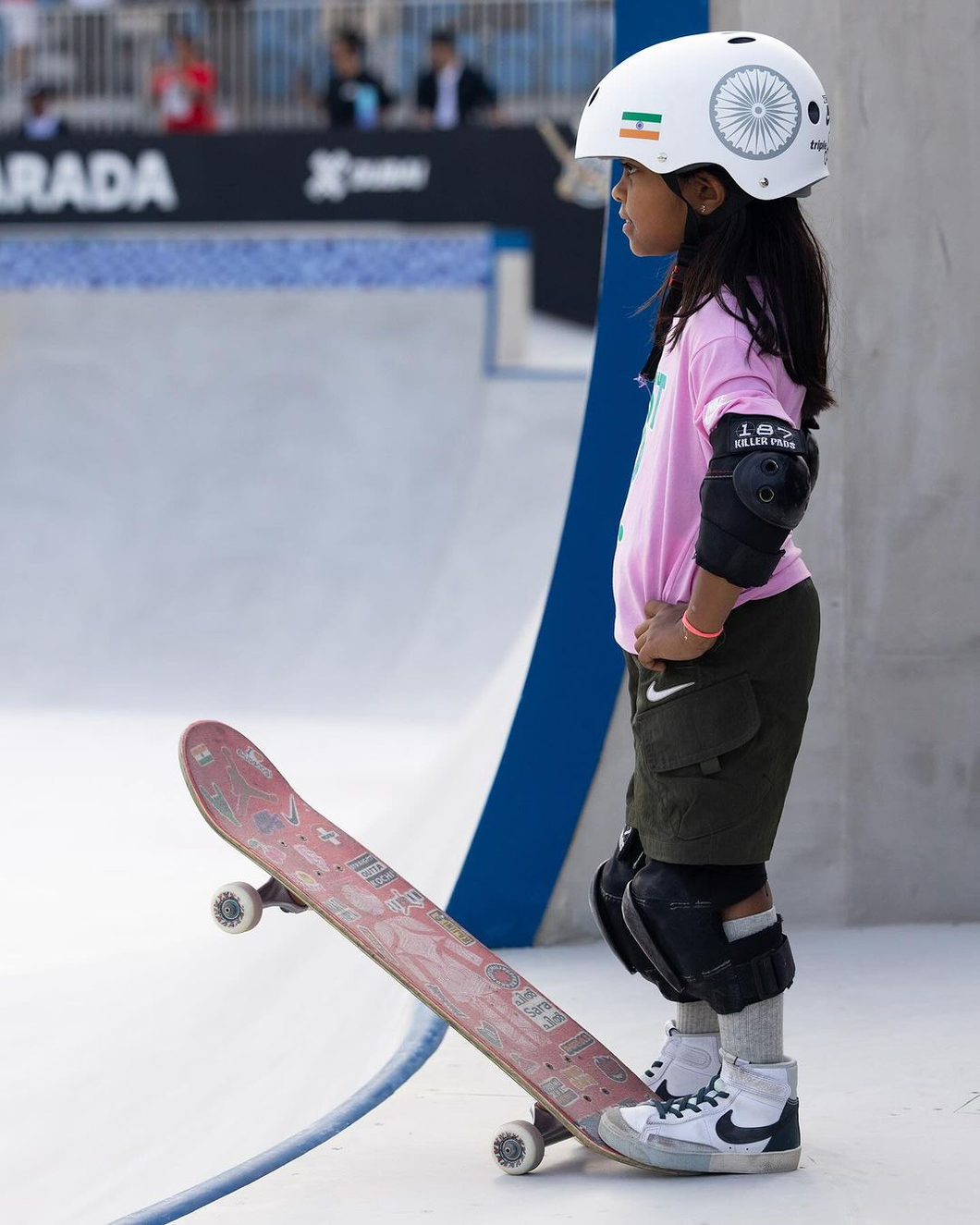 8-yr-old Indian youngest competitor at World Skateboarding Tour 2024