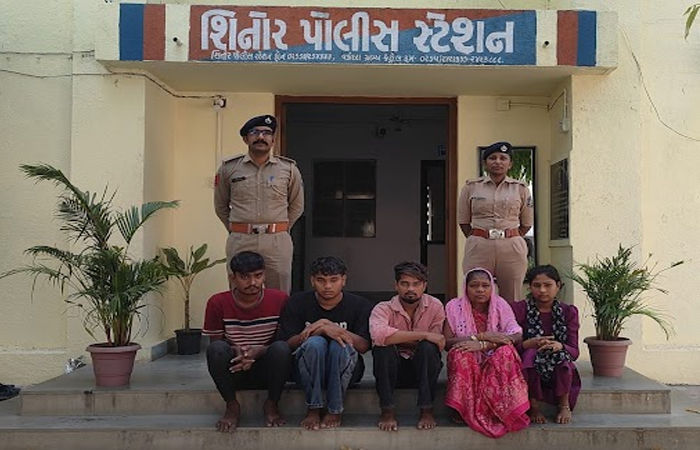 હની ટ્રેપ જેવા ગુનાના વધુ પાંચ આરોપીઓ ઝડપી પાડતી શિનોર પોલીસ