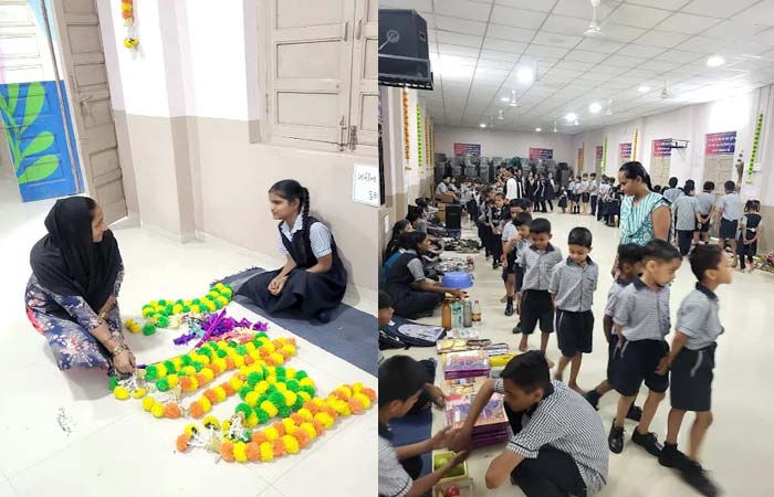 સુરત પાલિકાની શાળામાં બજારનું વાતાવરણ ઊભું કરાયું: વિદ્યાર્થીઓ બન્યા ગ્રાહક અને દુકાનદાર