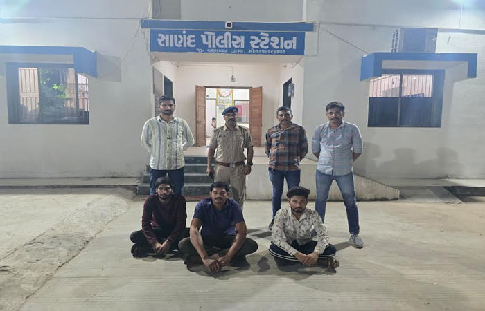 સાણંદના વિંછીયા ગામ સેન્ટીંગ સામાન ચોરતી ગેંગના 3 સભ્ય ઝડપાયા