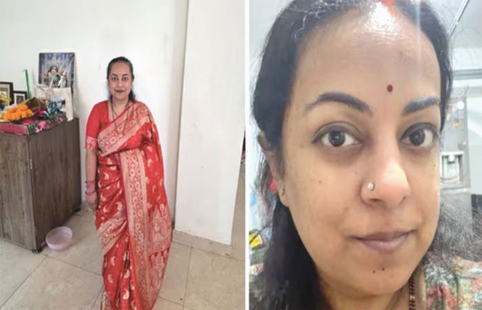બ્રિટનમાં સાડી, મંગલસૂત્ર, માથે સિંદુર સાથેની મહિલા