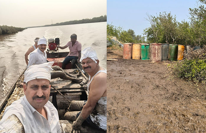 VIDEO | સુરત: મધદરિયે ડીઝલ ચોરીનું રેકેટ ઝડપાયું, 75થી વધુ બેરલ સાથે મુદ્દામાલ જપ્ત, આરોપીઓ બોટ મૂકી ફરાર