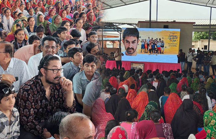 VIDEO: કચ્છના ગામડામાં પહોંચ્યા આમિર ખાન, પોતાની ફિલ્મ 'સિતારે જમીન પર' ગામલોકો સાથે બેસીને જોઈ