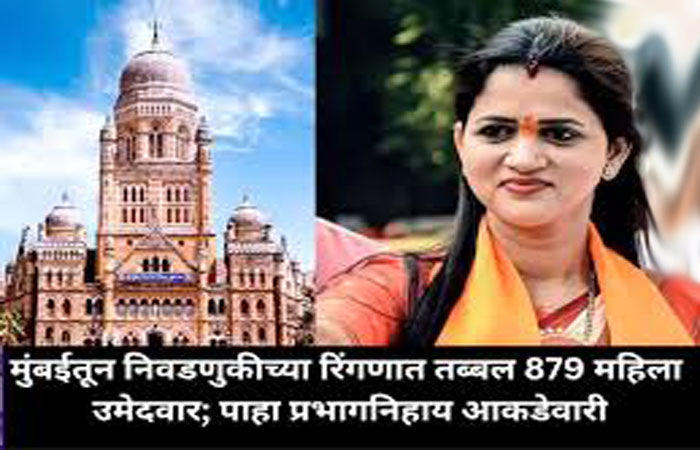 મુંબઈ મહાપાલિકામાં 1700માંથી કુલ 879  મહિલા ઉમેદવાર