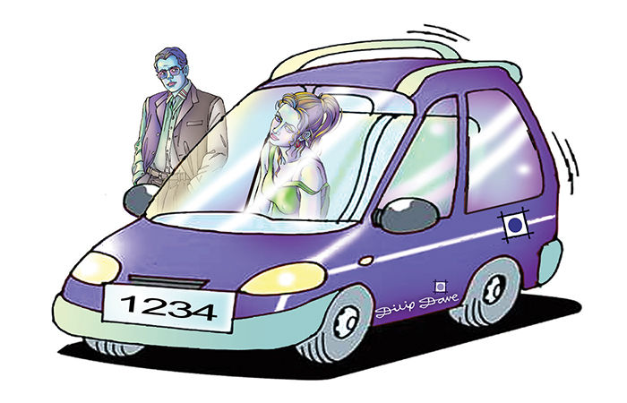 કારની નંબર પ્લેટ હતી... 1234                             .
