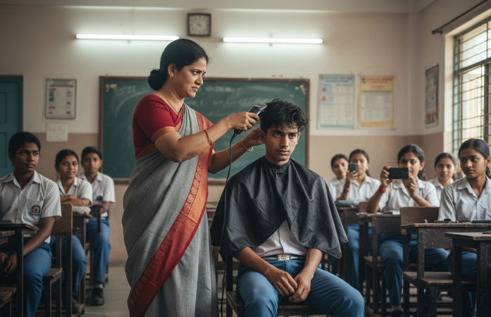 જામનગરમાં ક્રૂર ઘટના, શિક્ષકે બળજબરીપૂર્વક વિદ્યાર્થીના વાળ કાપી નાખતા વાલીનો હોબાળો