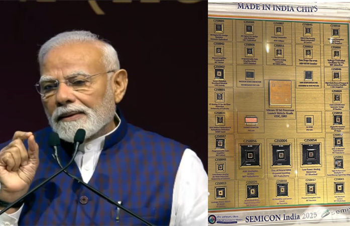 PM મોદીએ લોન્ચ કરી દેશની પહેલી 'મેડ ઇન ઇન્ડિયા' સેમિકન્ડક્ટર ચીપ, ટેરિફ મુદ્દે પણ આપ્યો જવાબ