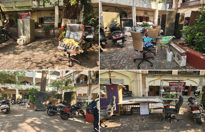 સુરત પાલિકાએ મોડી રાત્રે યુનિયનની ગેરકાયદે ઓફિસને ખાલી કરી સામાન બહાર કાઢી પાર્કિંગમાં મૂક્યો