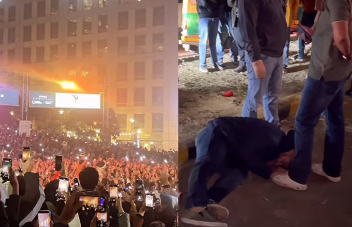 Viral Video: ન્યૂ યર પાર્ટીની 'સાઇડ ઇફેક્ટ્સ'! નશામાં ચૂર યુવાનો લથડિયા ખાતા જોવા મળ્યા