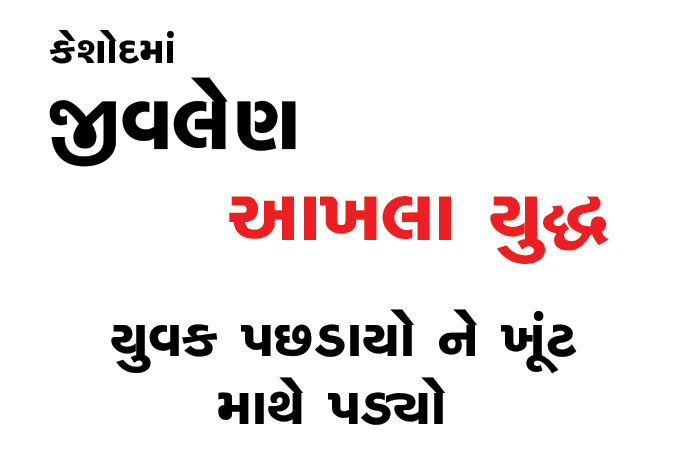 કેશોદમાં જીવલેણ આખલા- યુદ્ધ, યુવક પછડાયો ને ખૂંટ માથે પડયો