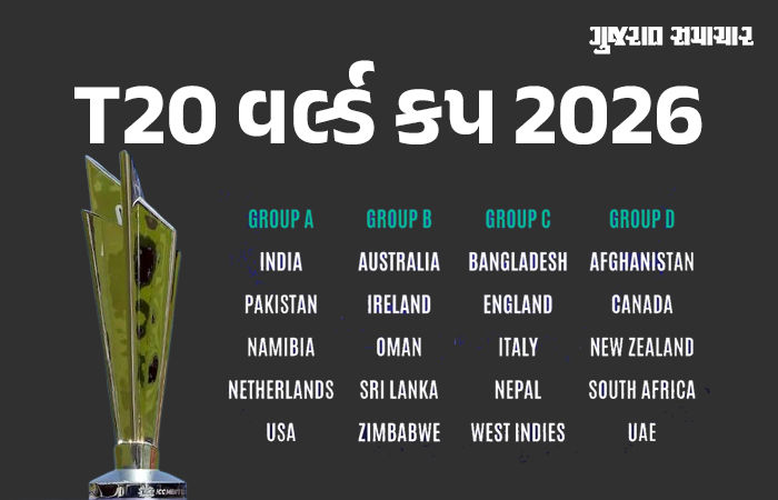 ICCએ T20 વર્લ્ડ કપ 2026નું શેડ્યૂલ કર્યું જાહેર, ભારત-પાકિસ્તાન વચ્ચે 15 ફેબ્રુઆરીએ રમાશે મેચ