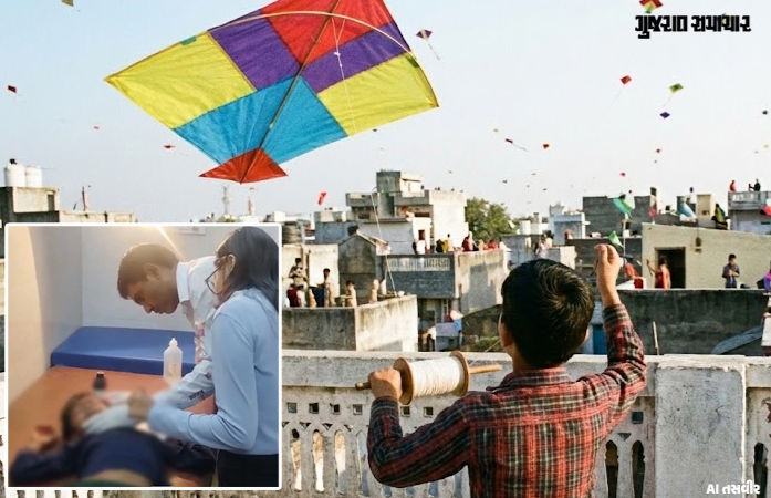 માતા-પિતા માટે ચેતવણીરૂપ કિસ્સો: આમોદમાં પતંગ ચગાવતો બાળક ચોથા માળેથી નીચે પટકાયો, થઈ ગંભીર ઈજા