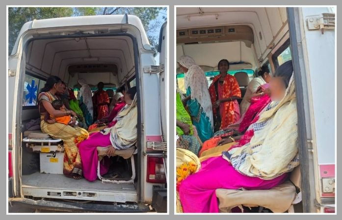 નસવાડી: ઓપરેશન બાદ મહિલાઓ સાથે પશુ જેવો વ્યવહાર! એમ્બ્યુલન્સમાં ઠાંસી ઠાંસીને ભરી 40 કિ.મી.ની મુસાફરી કરાવાઈ