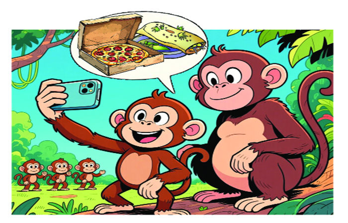 વાંદરાઓ સમજી ગયા!                                            .