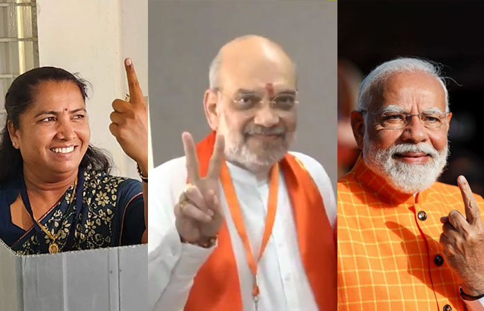 Gujarat LS polls: voter turnout, prominent voters, and more