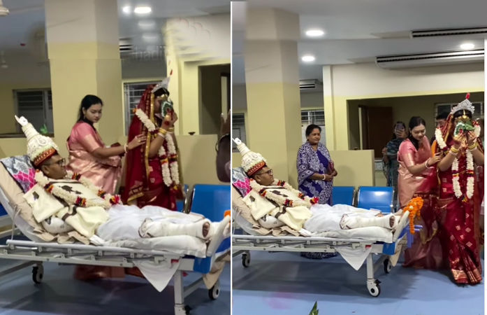 Viral Video: વરરાજાને થયું ફેક્ચર તો કન્યા પહોંચી ગઈ હોસ્પિટલ, ત્યાંજ ફરી લીધા 7 ફેરા