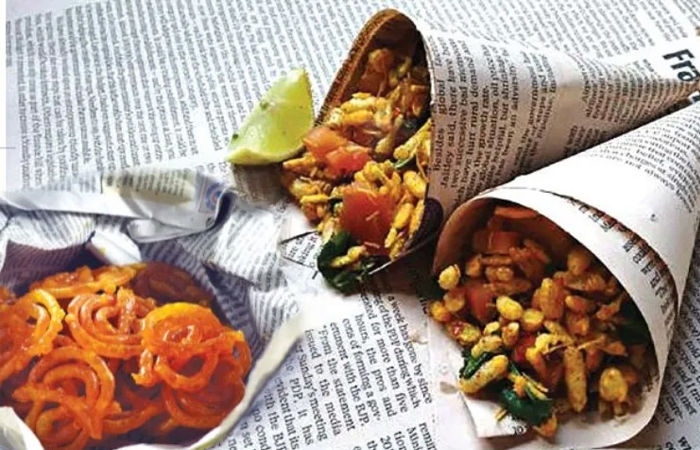 ખાવાની વસ્તુ છાપામાં પેક  કરી વેચનાર સામે કાર્યવાહી થશે