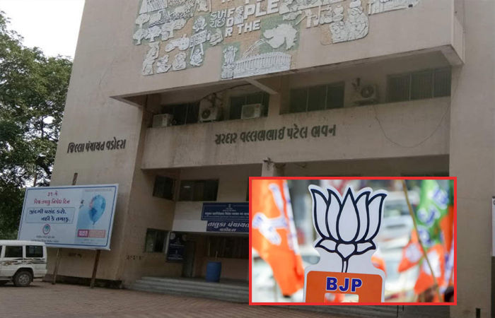 વડોદરા જિલ્લા પંચાયત: ભાજપના 'બુલડોઝર' સામે કોંગ્રેસના સૂપડાં સાફ, 34માંથી માત્ર 2 બેઠક મળી