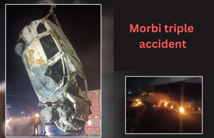 4 killed in triple collision in Morbi involving container, truck, and car