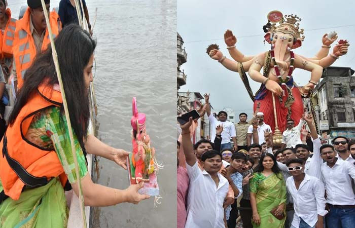 સુરત: શનિવારે સવારે 6 વાગ્યે શરૂ કરવામાં આવેલી ગણેશ વિસર્જનની કામગીરી રવિવારે સવારે 10 વાગ્યે પૂર્ણ થઈ