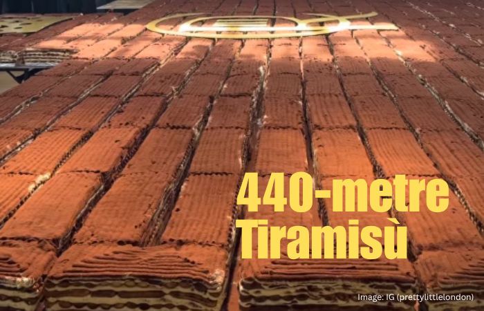 London sets new Guinness record with 440-metre tiramisù, surpassing 2019 milestone