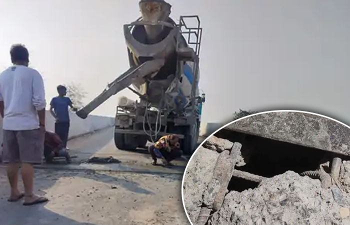 Overbridge near Dabhoi in Vadodara develops cracks months after inauguration