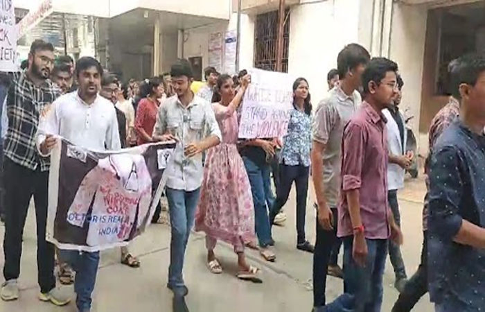 SSG Hospital doctors hold protest, demand safety and CCTV cameras