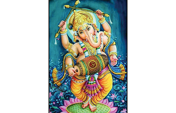 નૃત્ય-ગણપતિ સ્વરૂપની સાધના સંગીત અને કલાના ક્ષેત્રે ઉત્તમ સિધ્ધિ આપે છે