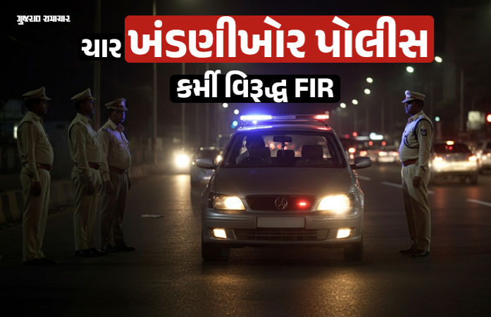 અમદાવાદ રિંગ રોડ પર કાર અટકાવી મુંબઈના વેપારી પાસેથી રૂ. 5.88 લાખ પડાવ્યા, ચાર પોલીસકર્મી વિરુદ્ધ ગુનો દાખલ