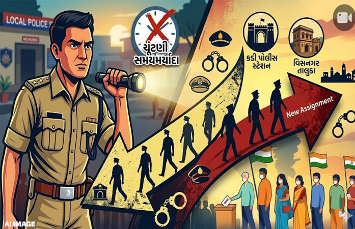 સ્થાનિક સ્વરાજની ચૂંટણી વચ્ચે મહેસાણામાં 18 પોલીસ ઈન્સ્પેક્ટરની આંતરિક બદલી