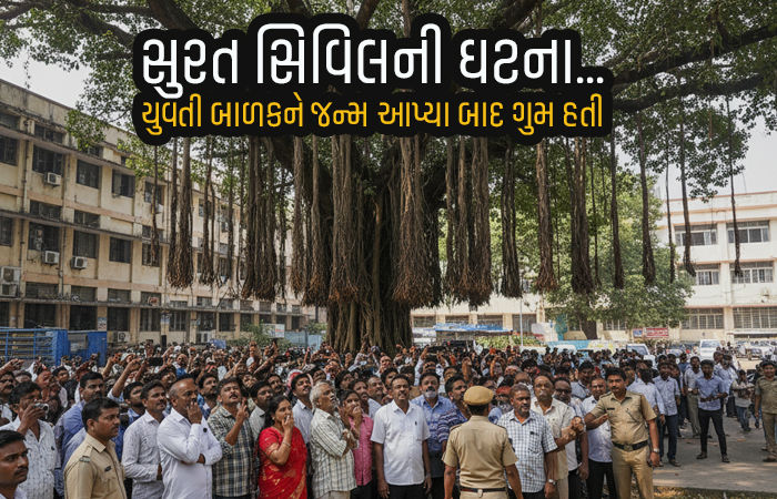 સુરતની સિવિલ હોસ્પિટલમાં 26 વર્ષીય યુવતીનો આપઘાત, ઝાડ પર લટકી ગળે ફાંસો ખાધો
