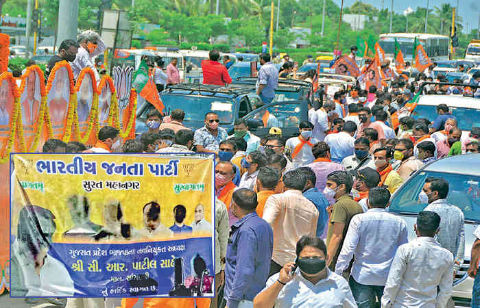 સુરતમાં પાટીદાર વિસ્તારમાં તોફાનના ડરથી ભાજપ પ્રમુખ C.R. પાટીલની રેલી રદ
