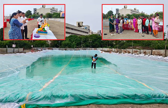 જામનગર પાલિકા દ્વારા ગણેશ વિસર્જન માટે બનાવાયેલા બન્ને વિસર્જનકુંડમાં ગઈકાલે 72 ગણેશજીની મૂર્તિનું વિસર્જન કરાયું
