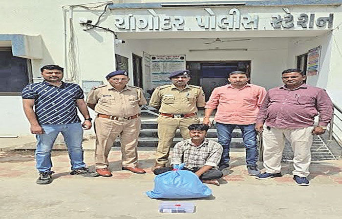 સનાથલ નજીક ૫ કિલો ગાંજા સાથે મહારાષ્ટ્રનો શખ્સ ઝડપાયો