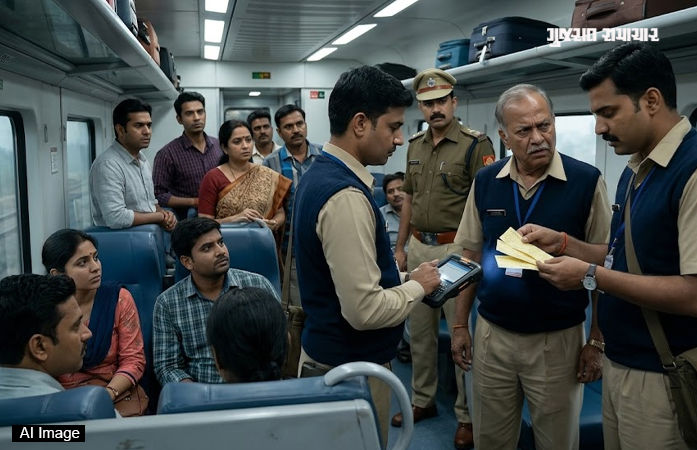 અમદાવાદમાં નકલી ટિકિટ રેકેટ પકડાયું, એક્સપ્રેસ ટ્રેનમાં એક જ નંબરની ટિકિટ સાથે 15 પકડાયા