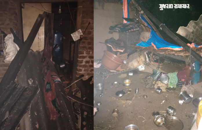 પંચમહાલ: શહેરામાં મિનિ વાવાઝોડાએ મચાવી તબાહી, દીવાલ ધરાશાયી થતા દાદી-પૌત્રના કરુણ મોત