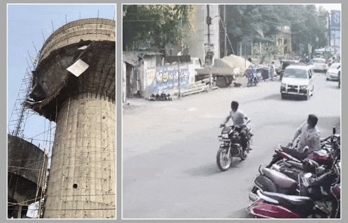 લોકોના ટેક્સના 54 લાખ ધૂળમાં: વલસાડમાં નિર્માણાધીન ટાંકીનો સ્લેબનો ભાગ કકડભૂસ, ભ્રષ્ટાચારના આક્ષેપો થતા તંત્રમાં દોડધામ