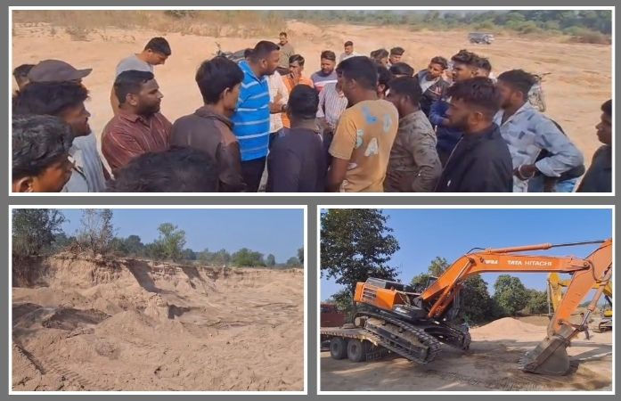 છોટાઉદેપુરમાં ગેરકાયદે રેતી ખનન પર 'જનતા રેડ', લીઝ સંચાલકો અને યુવાનો વચ્ચે ઝાપાઝપી