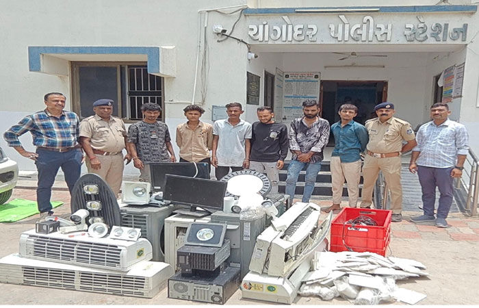 શરણ્ય ઇન્ડસ્ટ્રીયલ એસ્ટેટમાં ચોરી કરનાર 6 આરોપી ઝડપાયા