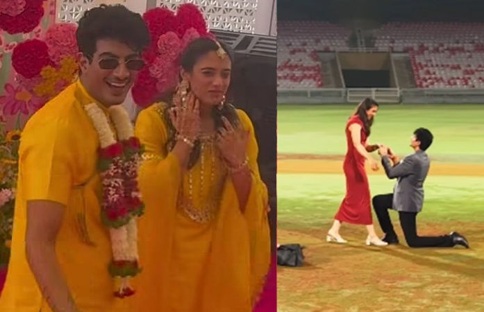 સ્મૃતિ મંધાનાના લગ્ન: પલાશે ક્રિકેટ પિચ પર કર્યું પ્રપોઝ, હલ્દી સેરેમનીમાં સાથી ખેલાડીઓનો ડાન્સ