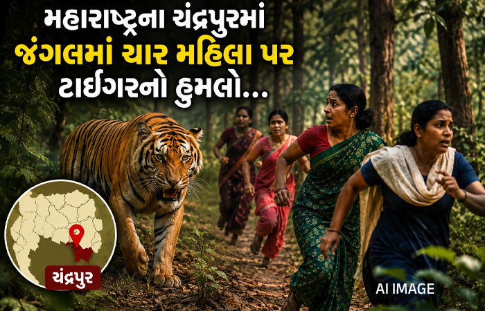 મહારાષ્ટ્રના ચંદ્રપુરમાં વાઘનો આતંક, 4 મહિલાને હુમલો કરી મોતને ઘાટ ઉતારતાં લોકોમાં ફફડાટ