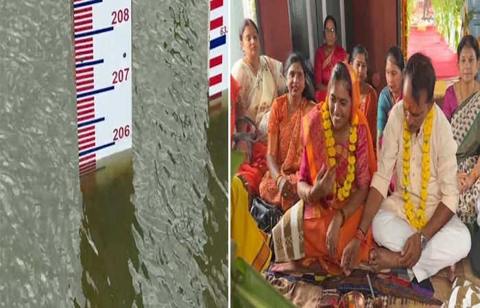 આજવાની જળસપાટી 205.75 ફૂટે પહોંચતા સારા વરસાદ માટે સત્ય નારાયણની કથા યોજાઈ