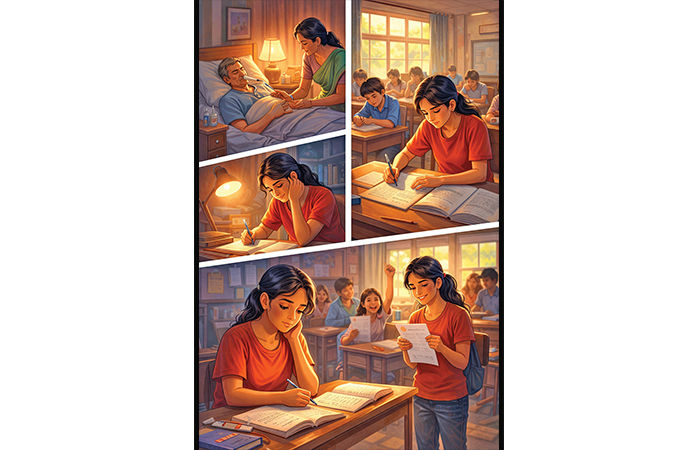 સાચી પરીક્ષા                                          .