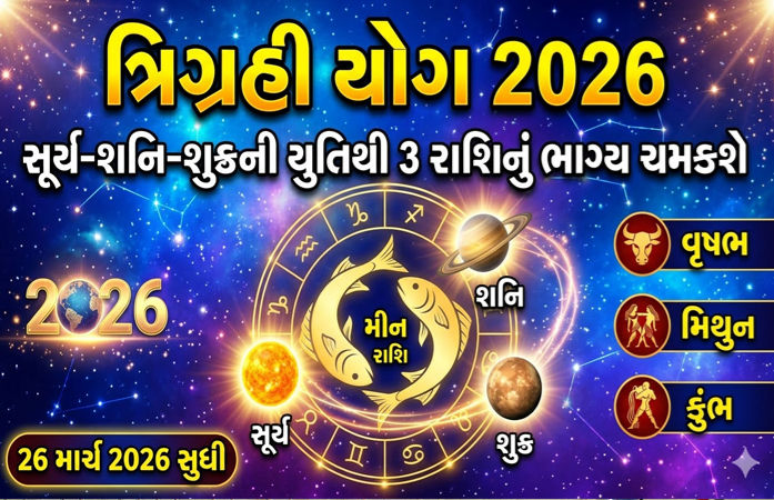 મીન રાશિમાં ત્રણ ગ્રહોનું મિલન 3 રાશિના જાતકોનું ભાગ્ય ચમકાવશે!