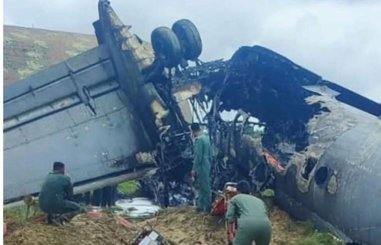 IAF AN-32 burst into flames after landing at Jorhat airbase, five airmen killed