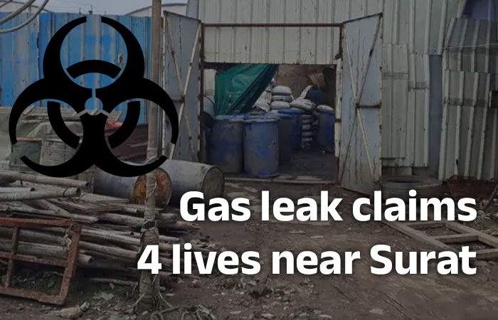 Four dead, one critical after toxic gas discharges in Surat
