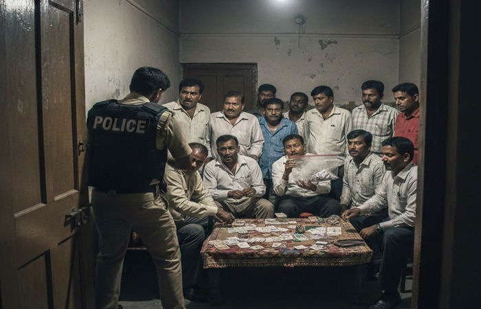જામનગર શહેર અને દરેડમાં જુગાર અંગે બે સ્થળે દરોડા: 11 પત્તા પ્રેમી પકડાયા