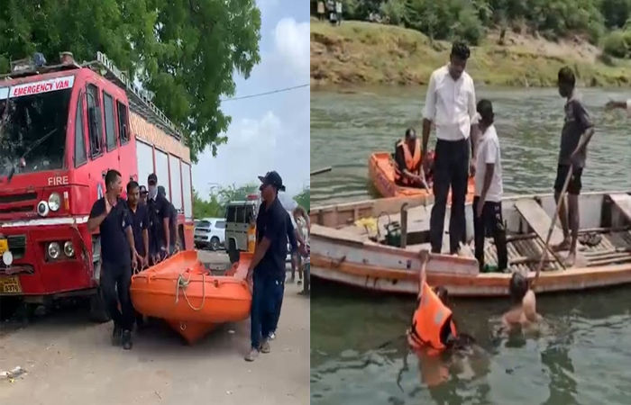વડોદરા નજીક નર્મદામાં ડૂબી ગયેલા ત્રણમાંથી બે ના મૃતદેહ મળ્યા, એકને લોકોએ બચાવી લીધો હતો