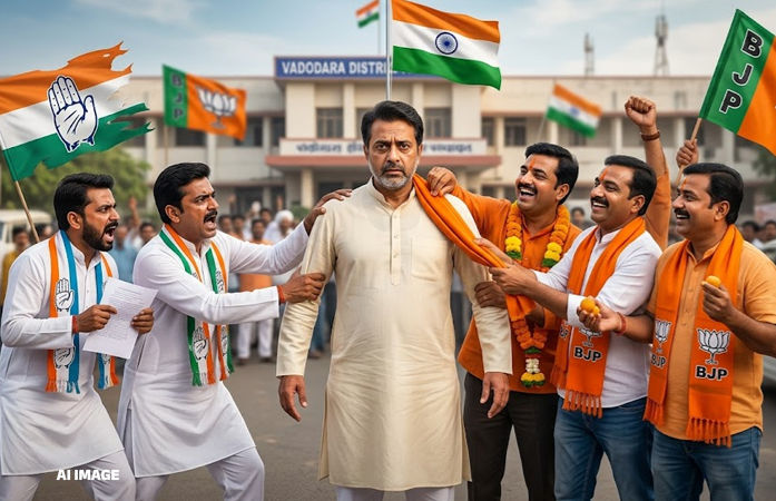 આયારામ ગયા રામ: ભાજપ છોડી કોંગ્રેસમાં ગયેલા વડોદરાના નેતાનો 24 કલાકમાં જ થયો મોહભંગ, ફરી ધારણ કર્યો કેસરીયો