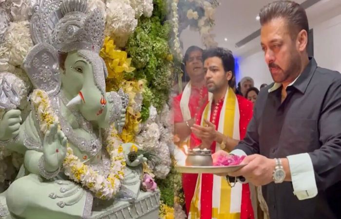 VIDEO: સલમાન ખાનના ઘરે ગણપતિ બાપ્પાનું આગમન, માતા-પિતા સંગ કરી આરતી